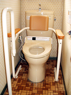 左右に設置した手すりで立ち上がりもスムーズに アイキャッチ 左右に設置した手すりで立ち上がりもスムーズに アイキャッチ