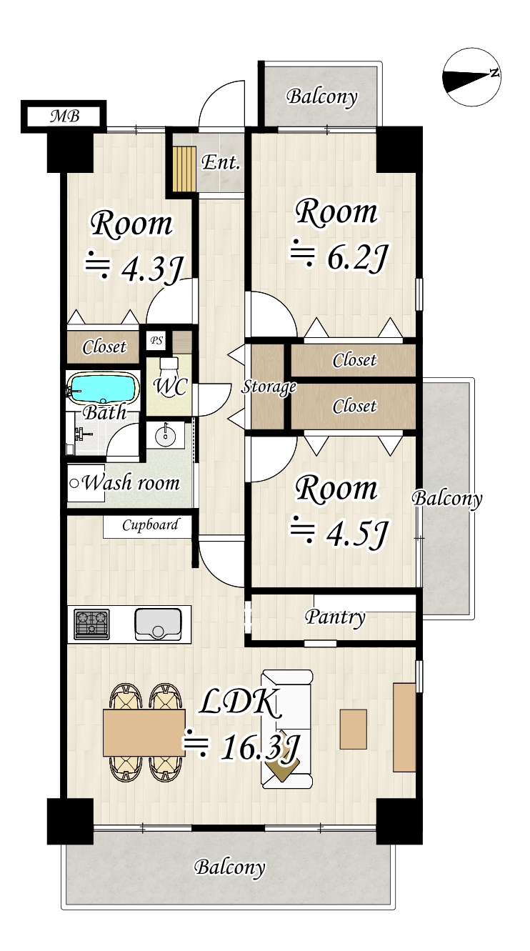 3LDKマンションリノベーション(枚方市田口山) アイキャッチ
