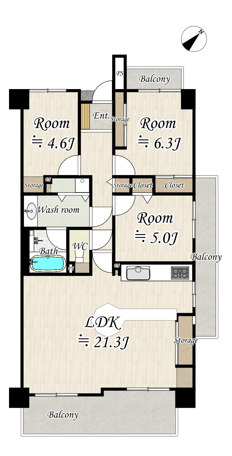 3LDKマンションリノベーション(寝屋川市三井南町) アイキャッチ