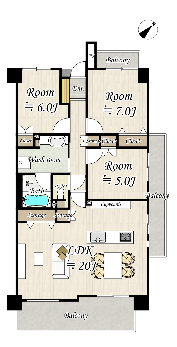 3LDKマンションリノベーション(寝屋川市三井南町) アイキャッチ