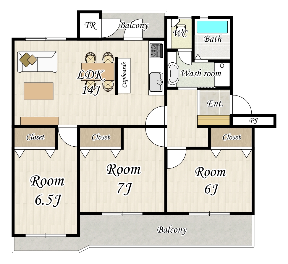 3LDKマンションリノベーション(枚方市藤阪西町) アイキャッチ