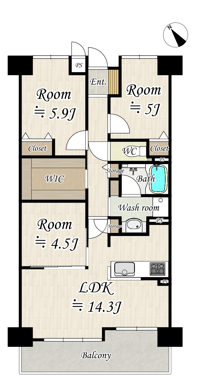 3LDKマンションリノベーション(寝屋川市三井南町) アイキャッチ