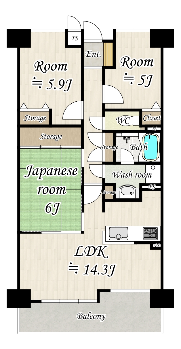 3LDKマンションリノベーション(寝屋川市三井南町) アイキャッチ