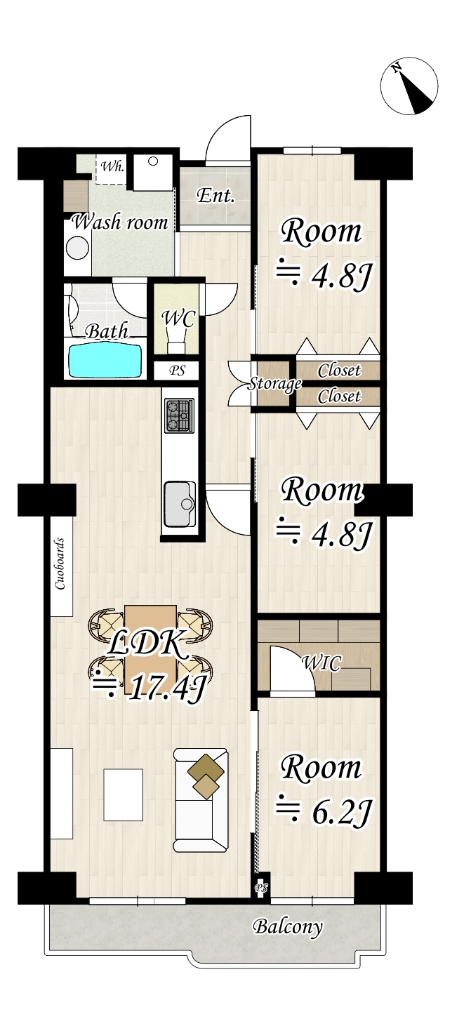 2SLDKマンションリノベーション(寝屋川市寝屋新町) アイキャッチ