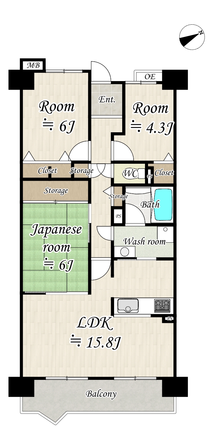 2SLDKマンションリノベーション(枚方市長尾谷町) アイキャッチ